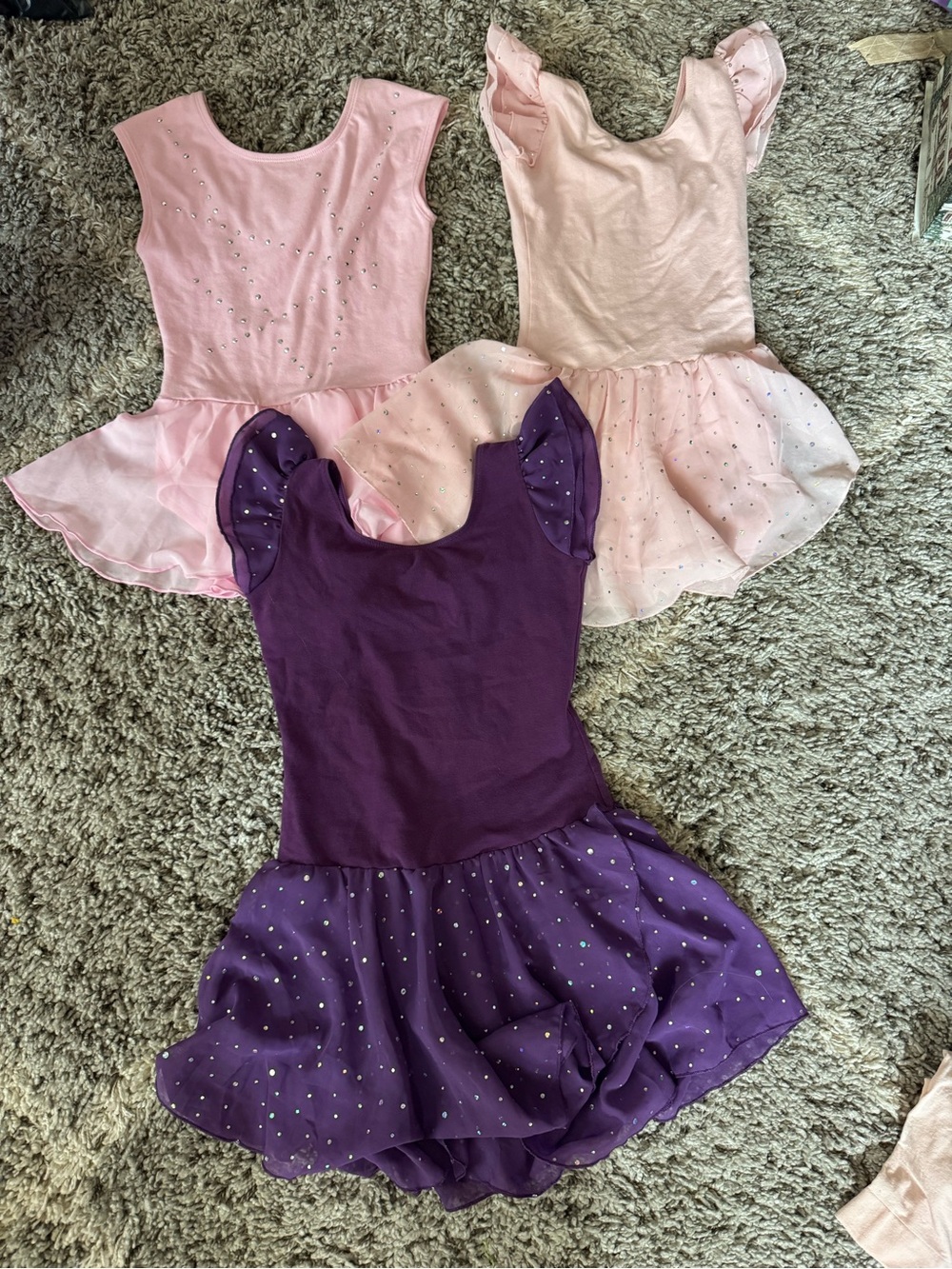 George Purple and Pink Sparkle Ballet Dress Set for Kids